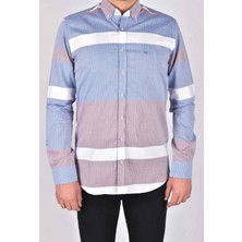 Dorss 5808  Panolu Pamuk Slimfit Gömlek/bordo/m
