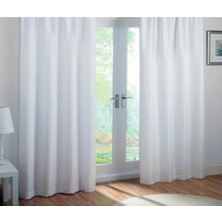 Ceylan Home Atlas Saten Beyaz Güneşlik Perde 275X250