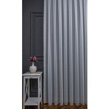 Evdepo Home Kullanıma Hazır 1/2 Seyrek Pile Tül Perde Tek Kanat - Ekru 100 x 250 cm