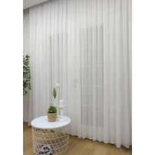 Evdepo Home Kullanıma Hazır 1/2,5 Normal Pile Tül Perde Tek Kanat - Ekru 100 x 250 cm
