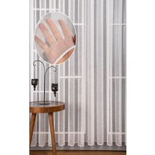 Evdepo Home Kullanıma Hazır 1/2,5 Normal Pile Tül Perde Tek Kanat - Ekru 110 x 260 cm