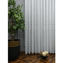 Evdepo Home Kullanıma Hazır 1/3 Sık Pile Tül Perde Tek Kanat - Ekru 100 x 270 cm