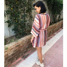 Modalia Renkli Örme Kimono