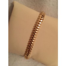 Bers Aksesuar Kadın Lak Kaplama Ikili Bileklik Seti Gold