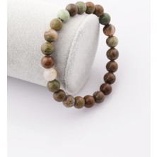 Alibaba Doğaltaş Green Opal Doğal Taş Bileklik 8 mm Küre Kesim