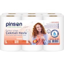 Pinson Professional Pinson Extra Içten Çekmeli Dispenser Havlu 6'lı 85 mt