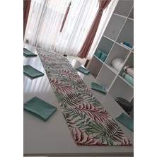 Ferah Tekstil Runner Duck Kumaş Desenli Yeşil Frhtkstl-R