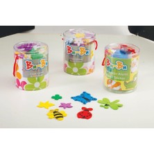 FKM Bubu Yapışkanlı Eva Çiçek Böcek Sticker - Kavanozlu