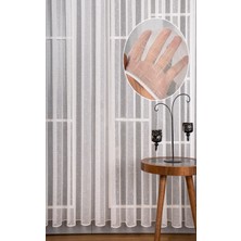 Evdepo Home Kullanıma Hazır 1/2,5 Normal Pile Tül Perde Tek Kanat - Ekru 100 x 250 cm