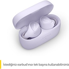 Jabra Elite 3 Kulak İçi Bluetooth Kulaklık - Kişiselleştirilebilir Ses ve Mono Modu ile 4 Mikrofonlu ve Gürültü Önleyici Özellikli Gerçek Kablosuz Kulaklık - Lila