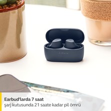 Jabra Elite 2 Kulak İçi Bluetooth Kulaklık - Pasif Gürültü Engelleyici True Wireless Kulak İçi Kulaklık, 2 Dahili Mikrofon ile Net Aramalar, Güçlü Bas Sesi ve Ayarlanabilir Ses - Lacivert