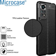 Microcase Xiaomi Redmi Note 11 Global 2022 Leather Silikon Kılıf - Siyah