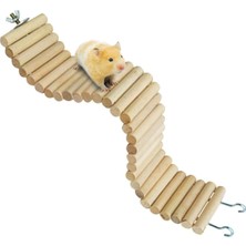 Alyones Hamster Uzun Ahşap Köprü, Cüce Hamster Bükülebilir Merdiven,