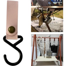Aututer Dayanıklı Asılı Kayış Kanca Çadır Tencere Askısı Seyahat Bahçesi Rv Tutucu Kanca Pembe (Yurt Dışından)