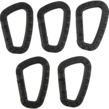 Aututer 5pcs Bahar Snap Carabiner Clip Hooks, D-Ring Anahtarlık Sert Plastik Anahtarlama Siyah (Yurt Dışından)