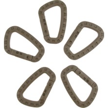 Aututer 5pcs Bahar Snap Carabiner Clip Hooks, D-Ring Anahtarlık Sabit Plastik Anahip Kahverengi (Yurt Dışından)