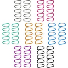 Aututer 10 Adet Alüminyum Karabin D-Ring Ana Zincir Klips Kamar Kampı Siyah (Yurt Dışından)