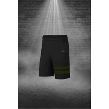 Poseidon Storm Erkek Haki Dri-Fit Kumaş Baskısız Yuvarlak Yaka Kısa Kol Tişört Şort Alt Üst Spor Takım S-3xl