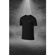 Poseidon Storm Büyük Beden Erkek Siyah Dri-Fit Kumaş Yuvarlak Yaka Cepli Günlük Konforlu Yürüyüş Konforlu Tişört Şort Seti 4XL-10XL