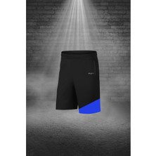 Poseidon Storm Büyük Beden Erkek Siyah Dri-Fit Kumaş Sıfır Yaka Kısa Kol Konforlu Tişört Şort Alt Üst Takım  4XL-10XL
