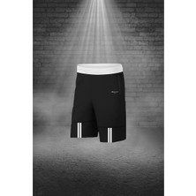 Poseidon Storm Büyük Beden Erkek Beyaz Dri-Fit Kumaş Koşu Için Konforlu Cepli Sıfır Yaka Tişört Şort Ikili Alt Üst Seti  4XL-10XL