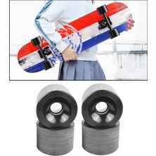 Aututer 4 Pack Kaykay Tekerlekleri Set Yedek 70X51MM Roller 78A Longboard Onarımı Siyah (Yurt Dışından)