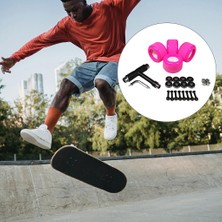 Aututer Kaykay Yatakları Tekerlek Dıy Aksesuar Kiti Longboard Içi Skate Scooters 70X51MM Pembe (Yurt Dışından)