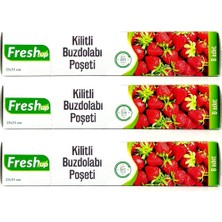 Fresh Up Fresh-Up 23X31  cm Büyük Boy Kilitli Buzdolabı Poşeti 24 Adet