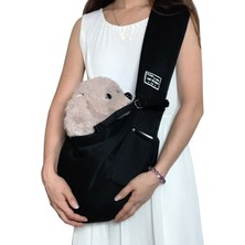 ZHKJ Shop Shop Pet Outing Taşıyıcı Çanta Pamuk Eşleme Omuz Çantası, Renk: Siyah (Yurt Dışından)