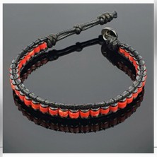 Seven Art Jewelry Doğal Taş / Varisit Slim Silindir Bileklik / Erkek Bileklik / Kadın Bileklik