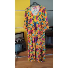 Deseo Boutique Kadın Renkli Uzun Şık Std Beden Elbise