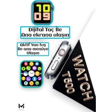Pazariz Akıllı Saat Nabız ve Tansiyon Ölçer Arama Özellikli Çift Tuş Aktif T500 Son Sürüm Ios/androıd Uymlu