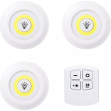 Pazariz Tablopro 3lü Dekoratif Kablosuz Uzaktan Kumandalı Pilli WN-1186 Spot LED Lamba