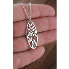 Gökdeniz 925 925 Ayar Defne Yaprağı Tasarım Gümüş Kadın Kolye