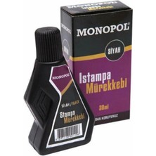 Monopol Siyah Istampa Mürekkebi 30 cc Monopol Siyah Istanpa Mürekkebi 30 ml 1 Adet