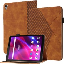 Lenovo Tab M8 (3. Nesil) Için Rhombus Deri Kılıf Kırmızı (Yurt Dışından)