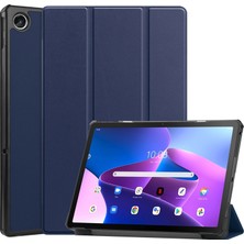 Lenovo M10 Plus 2022 Için 3 Katlı Tutucu Tablet Kılıfı Mor (Yurt Dışından)