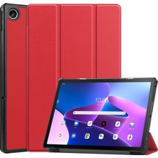 Lenovo M10 Plus 2022 Için 3 Katlı Tutucu Tablet Kılıfı Mor (Yurt Dışından)