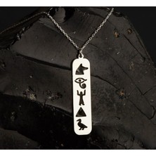 Gökdeniz 925  925 Ayar Gümüş Hiyeroglif Kolye Özel Gün Hediyesi