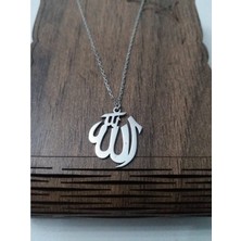 Gökdeniz 925  925 Ayar Gümüş Allah Yazılı Hediyelik Kolye