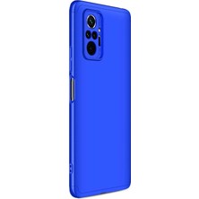 Microsonic Xiaomi Redmi Note 10 Pro Max Kılıf Double Dip 360 Protective Mavi