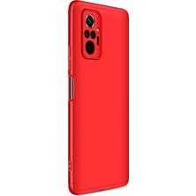 Microsonic Xiaomi Redmi Note 10 Pro Max Kılıf Double Dip 360 Protective Kırmızı