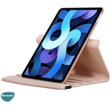 Microsonic Apple iPad Air 5.nesil 2022 Kılıf (A2588-A2589-A2591) 360 Rotating Stand Deri Siyah