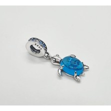 Mimozaavm 925 Ayar Bileklikleri Için Murano Cam Deniz Kaplumbağası Gümüş Charm