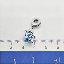 Mimozaavm 925 Ayar Bileklikleri Için Murano Cam Deniz Kaplumbağası Gümüş Charm