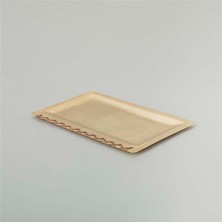 Chakra Stitch Dekoratif Tabak 26X16 cm  Gold