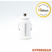 Hypergear 2.1A 2x Hızlı Araç Şarj Aleti Set Micro Kablo Beyaz