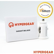 Hypergear 2.1A 2x Hızlı Araç Şarj Aleti Set Micro Kablo Beyaz