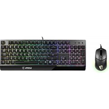 Msi Gg Vigor GK30 Combo Tr Gaming Klavye & Mouse - RGB LED Aydinlatma USB Baglanti