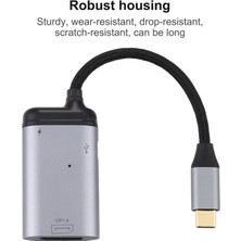 Hua3C C 4K Type-C-Displayport 1.4 + Pd Veri Senkronizasyon Kablosu Usb-C-Dp Erkek Ila Kadın Dönüştürücüsü Hdtv Için  (Yurt Dışından)